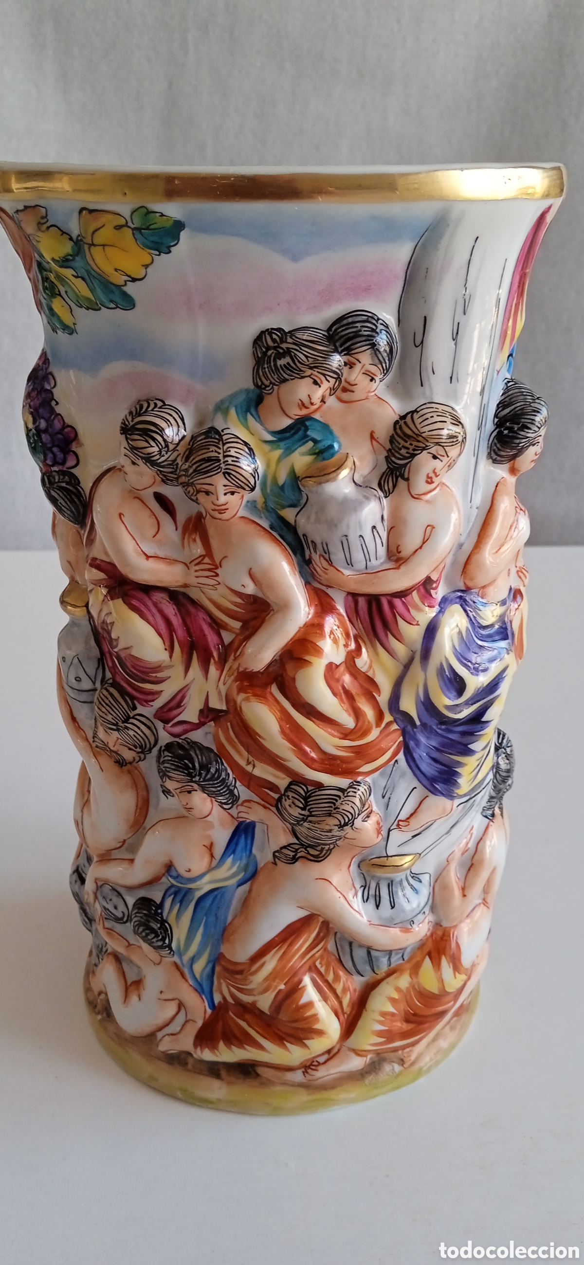 Antig&uuml;edades: Jarr&oacute;n de cer&aacute;mica de Capodimonte - Foto 3