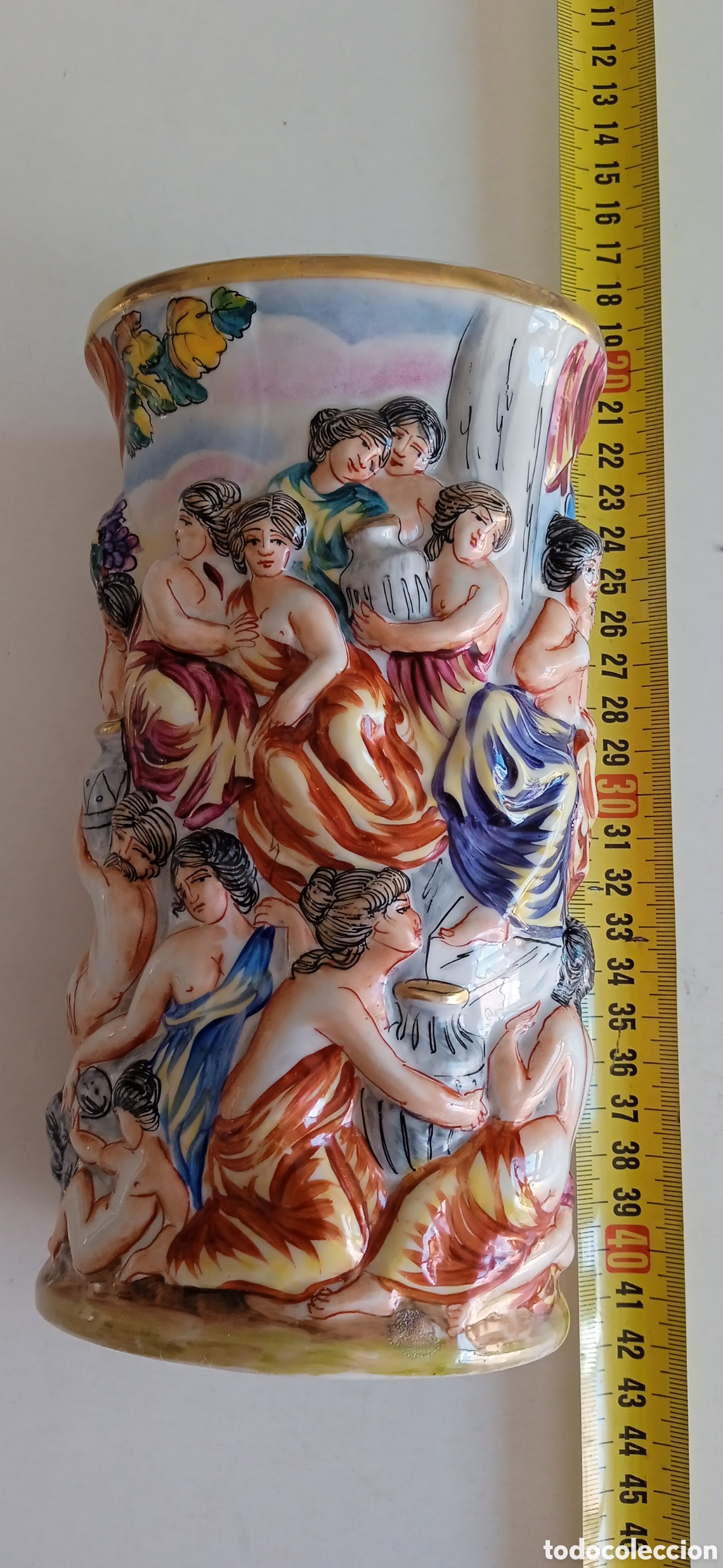 Antig&uuml;edades: Jarr&oacute;n de cer&aacute;mica de Capodimonte - Foto 6
