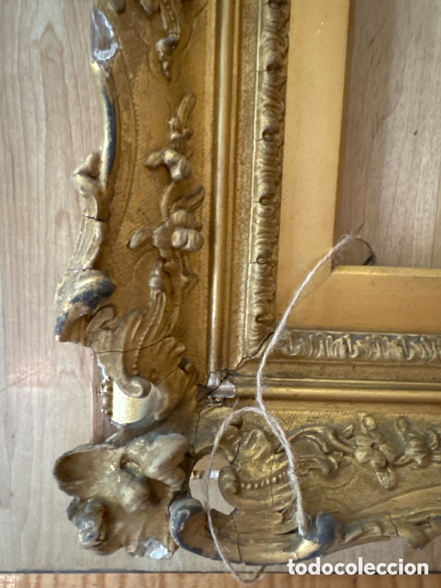 Antig&uuml;edades: Marco dorado del siglo XIX - Foto 4