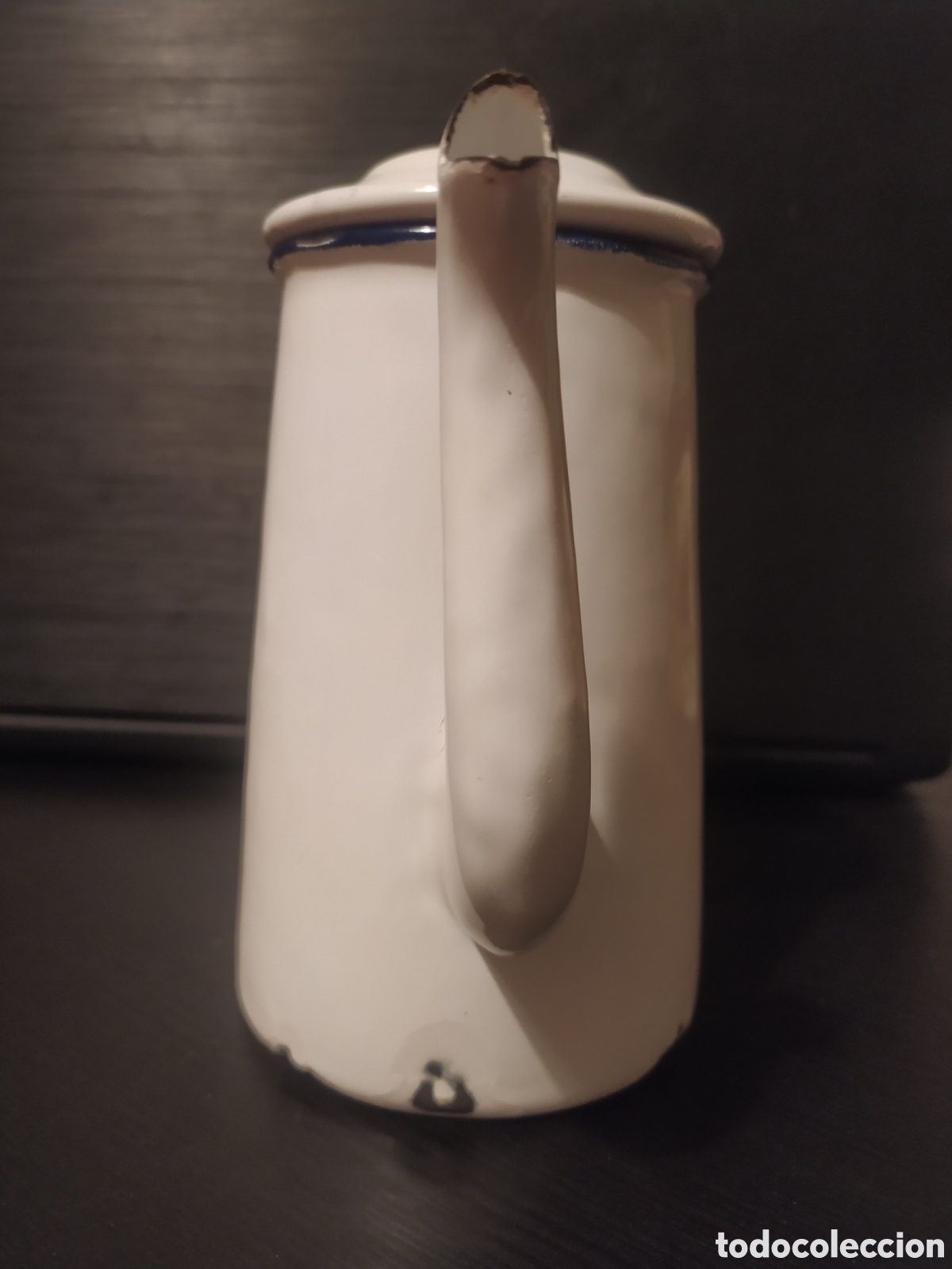 Antig&uuml;edades: Cafetera de hierro esmaltado - Foto 2