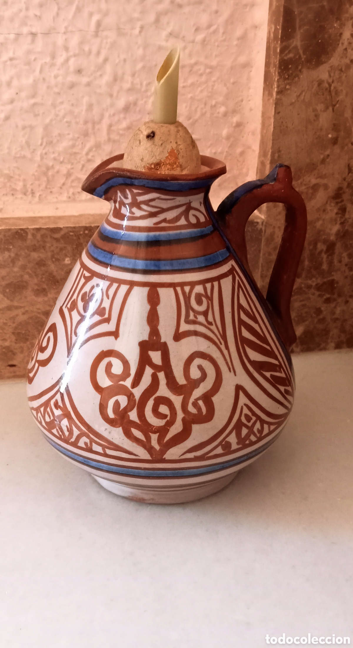 Antig&uuml;edades: Aceitera de cer&aacute;mica - Foto 3