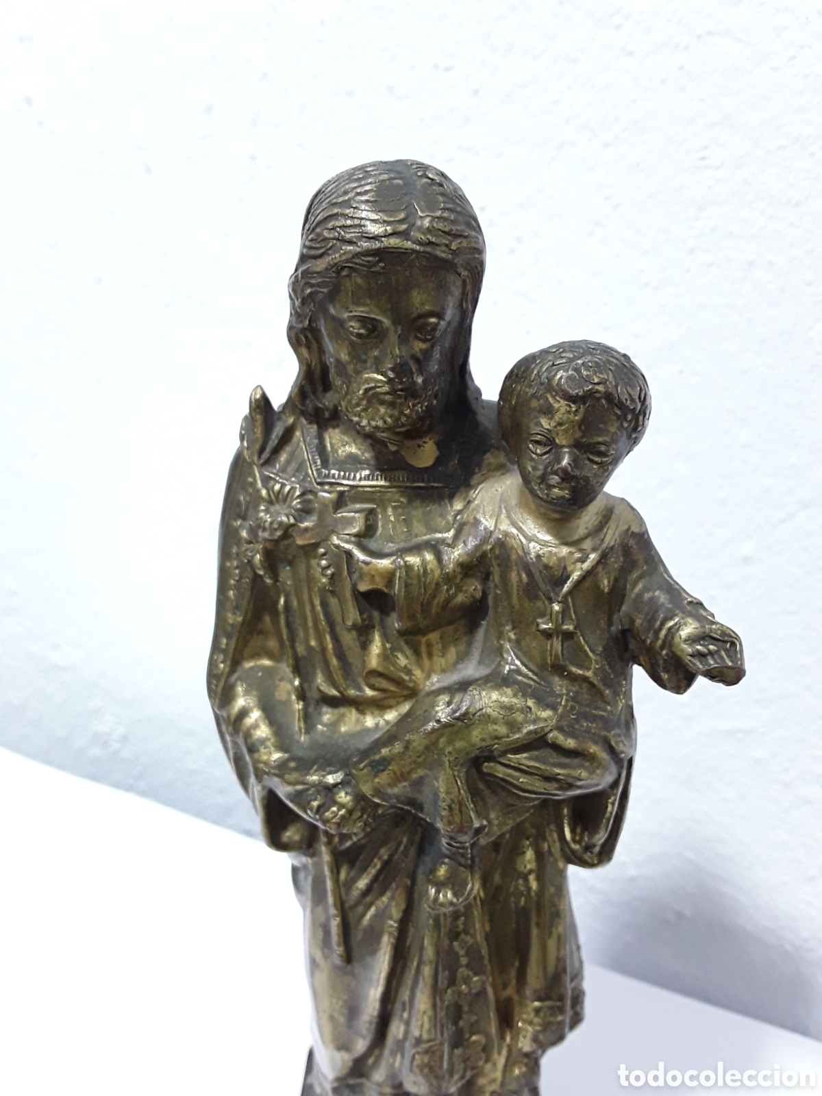 Antig&uuml;edades: Figura de San Jos&eacute; en bronce - Foto 2