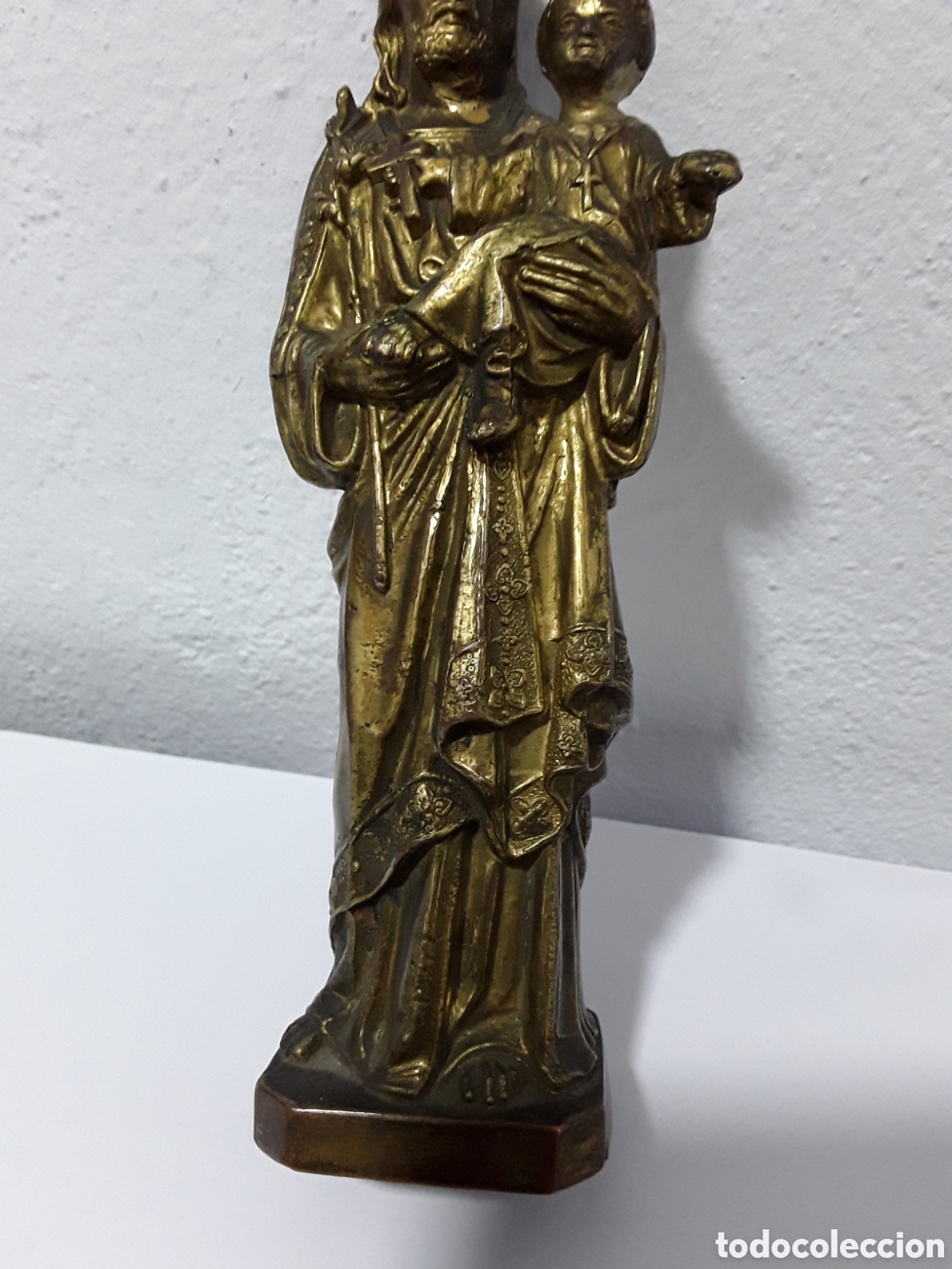Antig&uuml;edades: Figura de San Jos&eacute; en bronce - Foto 3