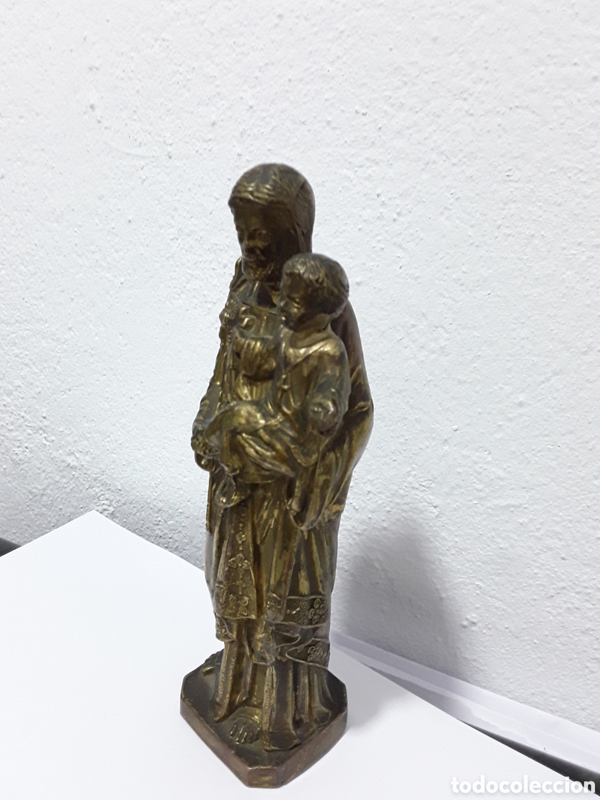 Antig&uuml;edades: Figura de San Jos&eacute; en bronce - Foto 9