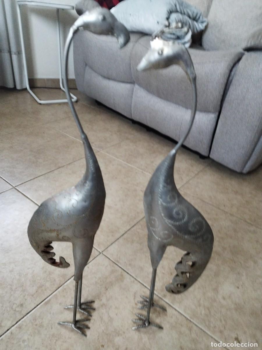 Antig&uuml;edades: Pareja de garzas plateadas sin marca - Foto 1