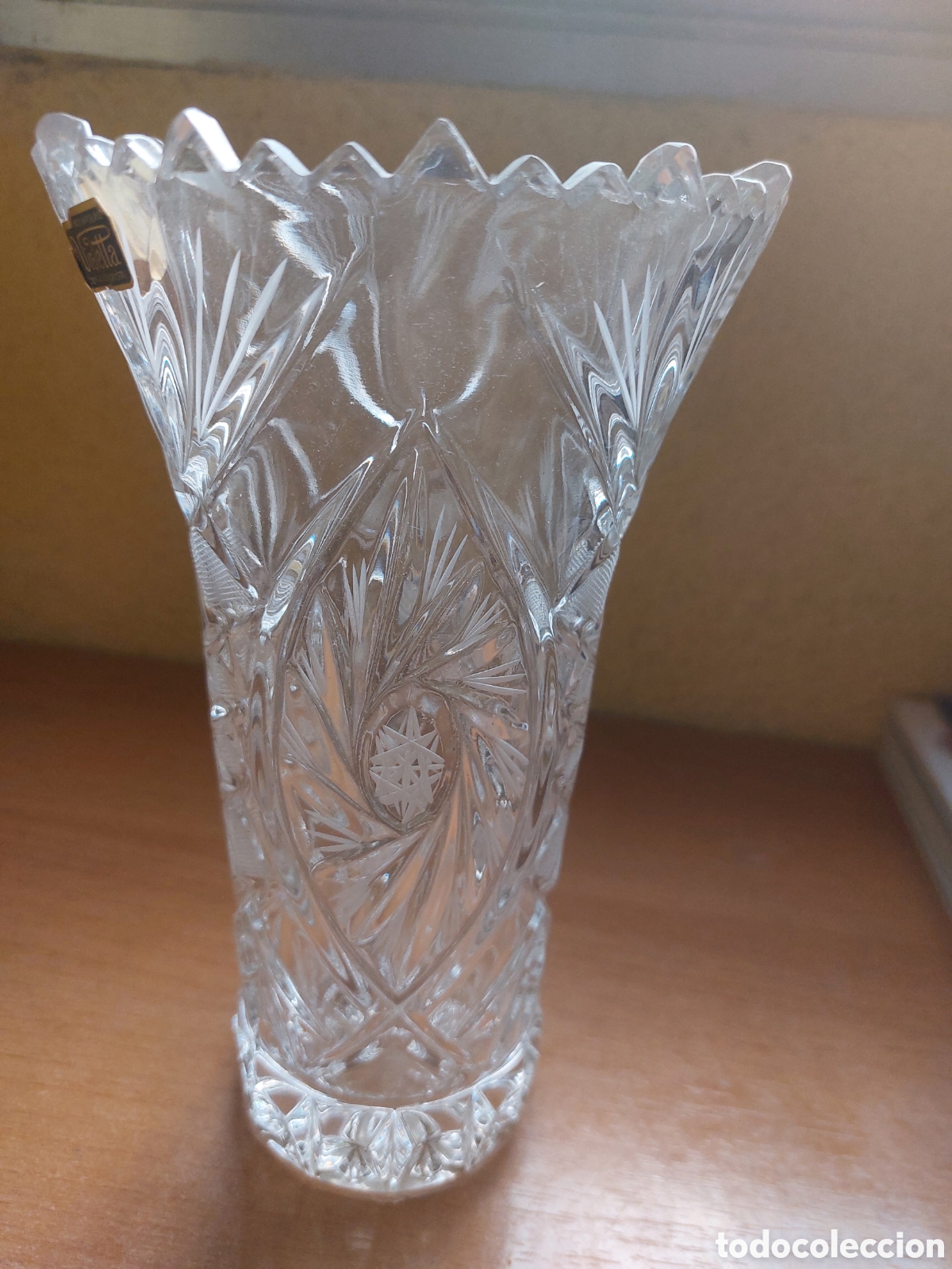 Antig&uuml;edades: Jarron cristal tallado Polonia - Foto 3