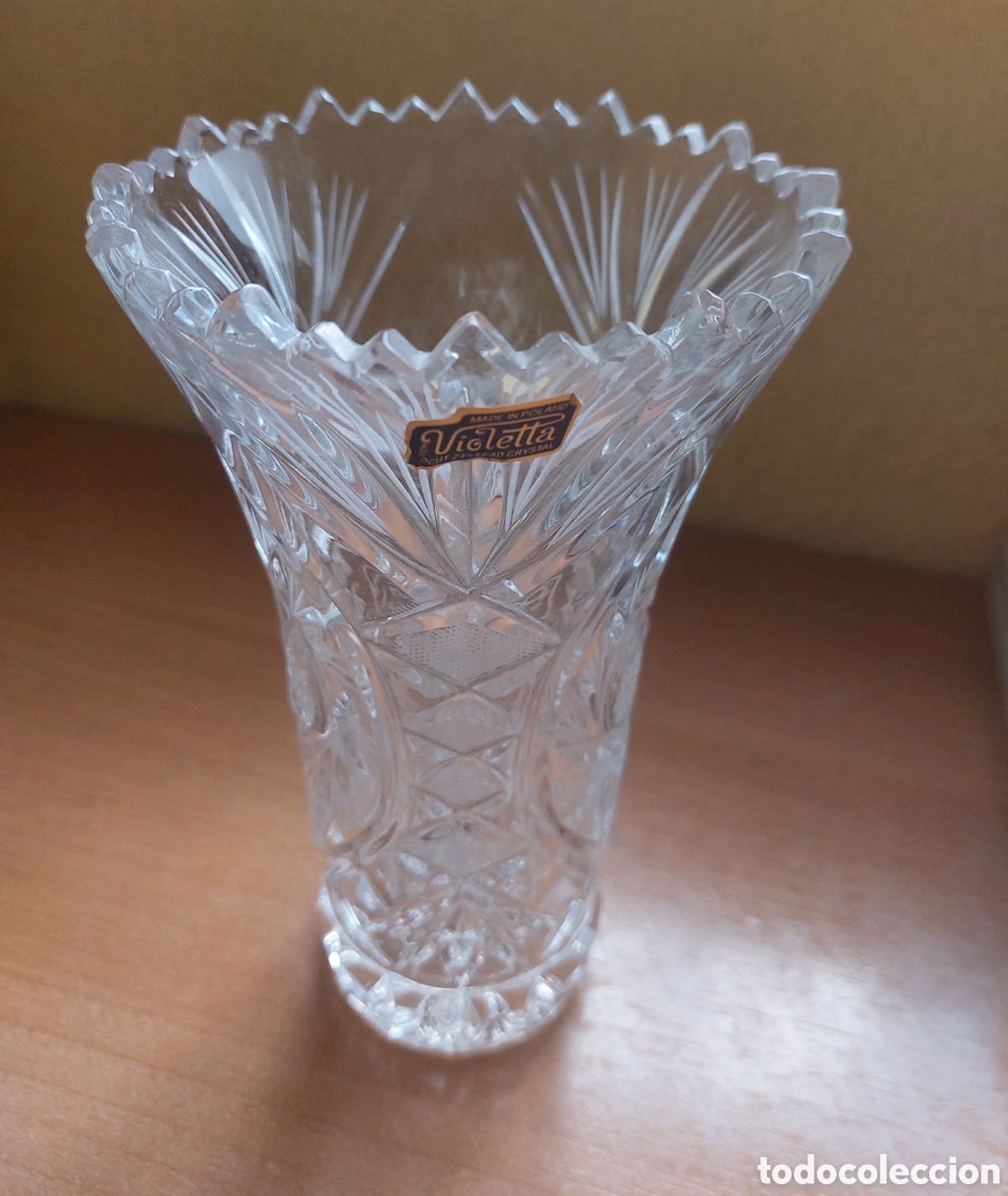 Antig&uuml;edades: Jarron cristal tallado Polonia - Foto 4