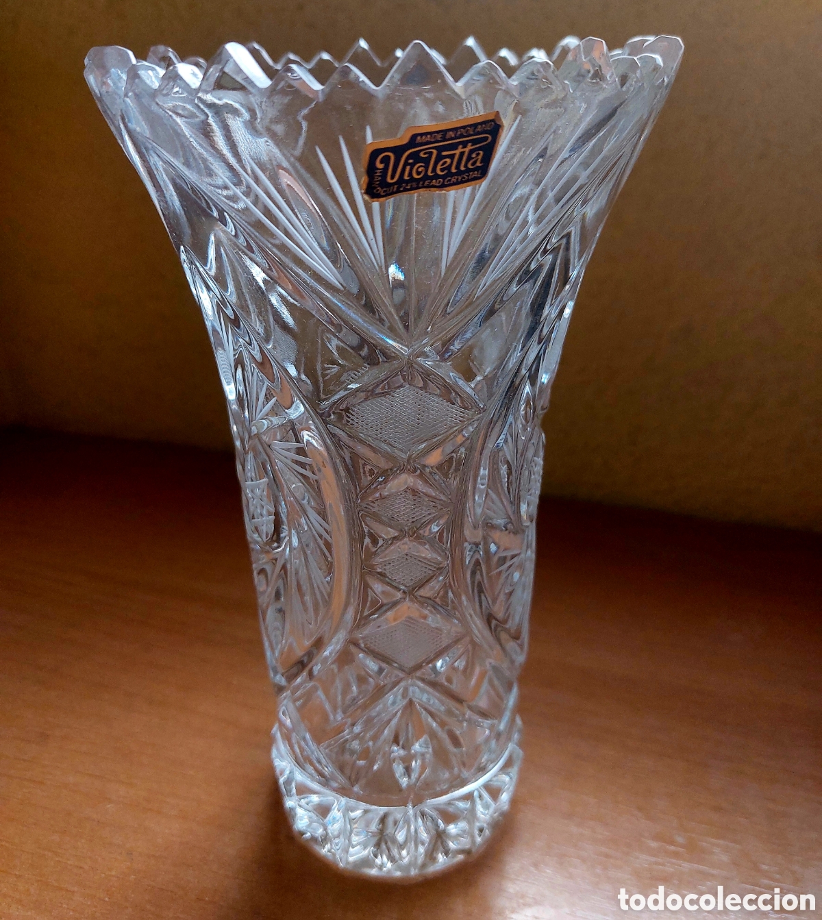 Antig&uuml;edades: Jarron cristal tallado Polonia - Foto 1