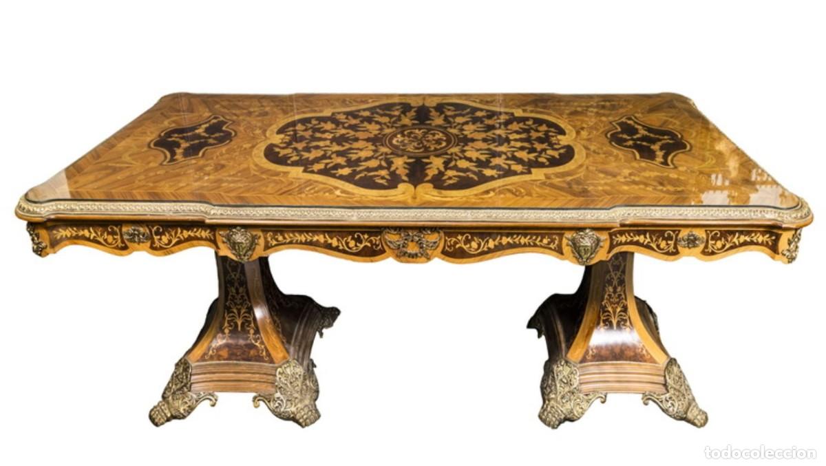 Antig&uuml;edades: Gran mesa de comedor, S. XX. - Foto 1