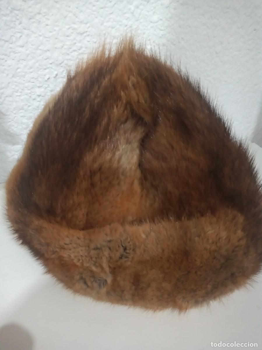 Antig&uuml;edades: ANTIGUO GORRO DE PIEL AUTENTICA - Foto 5