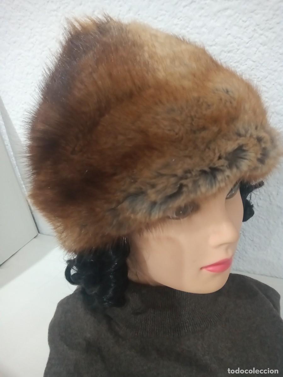 Antig&uuml;edades: ANTIGUO GORRO DE PIEL AUTENTICA - Foto 4