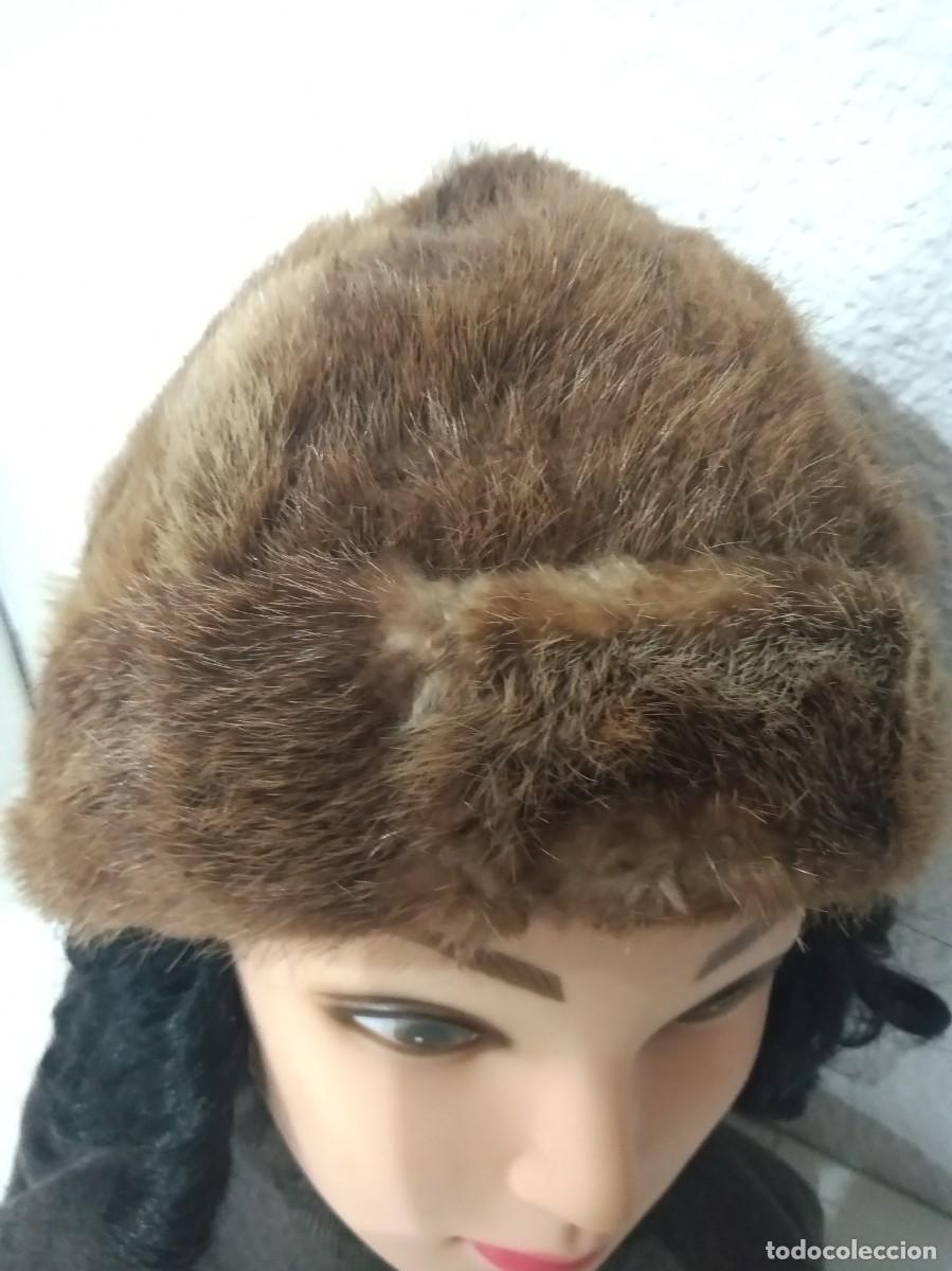 Antig&uuml;edades: ANTIGUO GORRO DE PIEL GENUINA - Foto 4