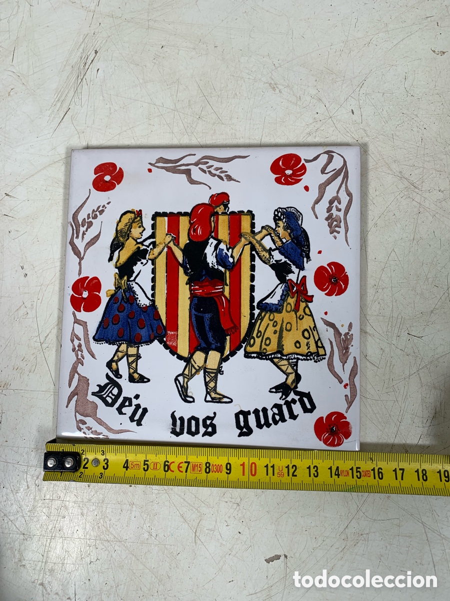 Antig&uuml;edades: 01_ Azulejo Deu vos guard - Foto 2