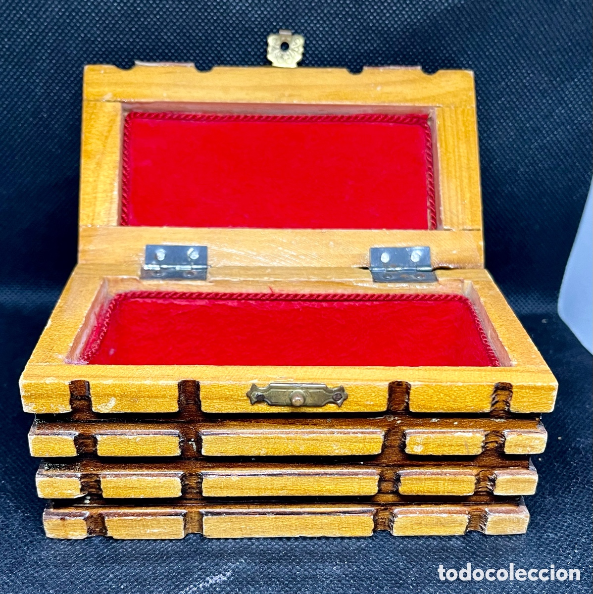 Antig&uuml;edades: CAJA-COFRE DE MADERA CON ADORNOS - Foto 10