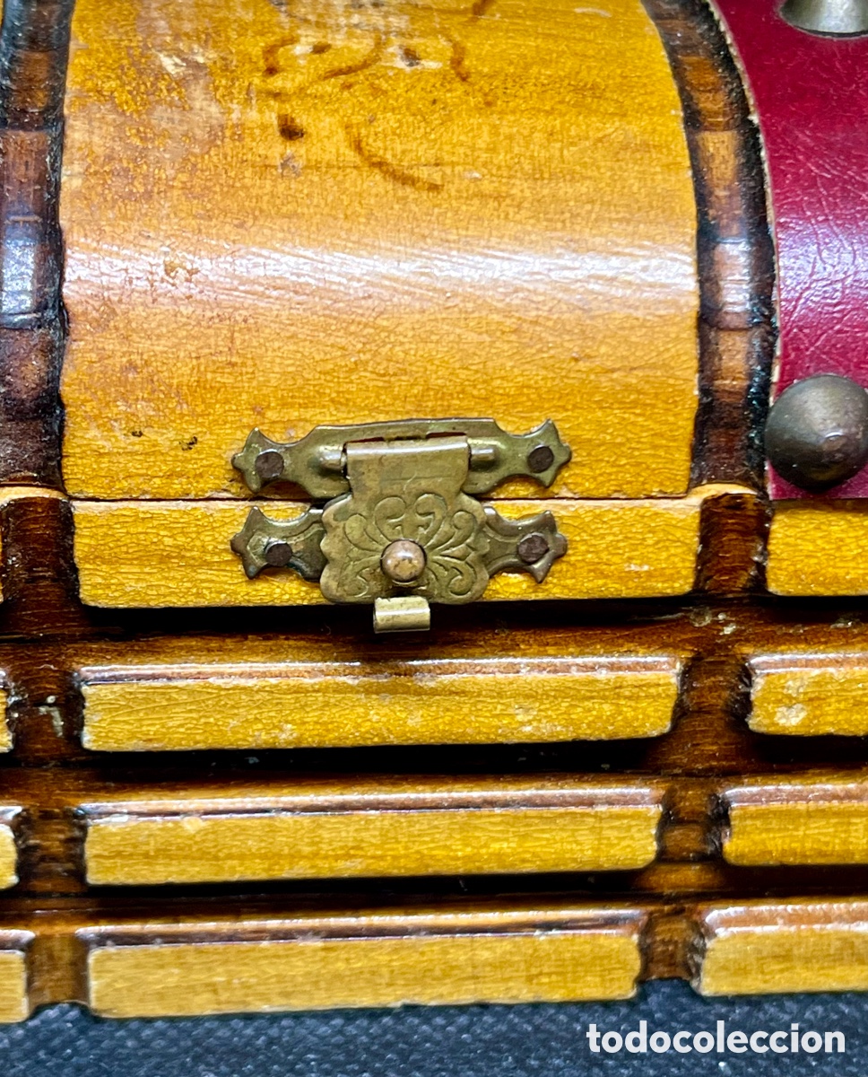Antig&uuml;edades: CAJA-COFRE DE MADERA CON ADORNOS - Foto 11