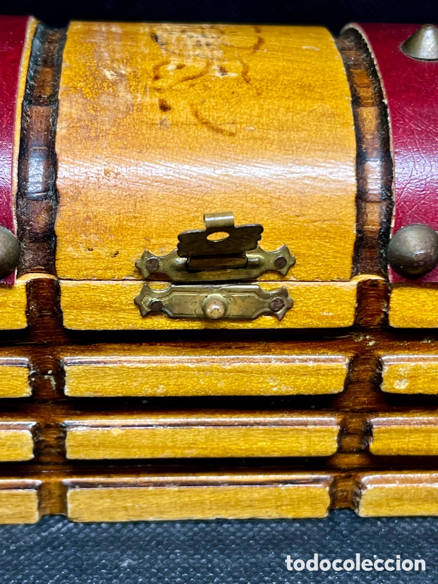 Antig&uuml;edades: CAJA-COFRE DE MADERA CON ADORNOS - Foto 12