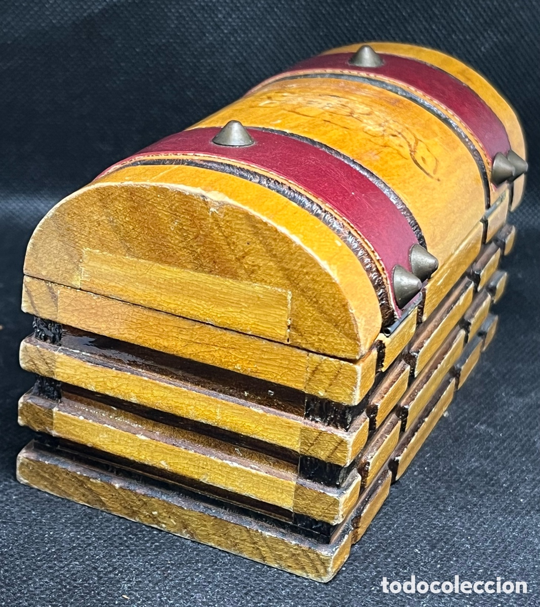 Antig&uuml;edades: CAJA-COFRE DE MADERA CON ADORNOS - Foto 18