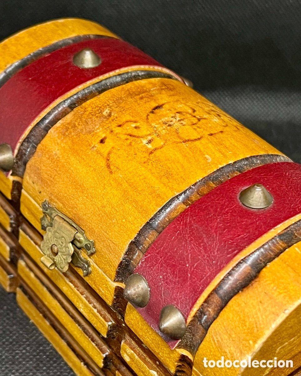 Antig&uuml;edades: CAJA-COFRE DE MADERA CON ADORNOS - Foto 20