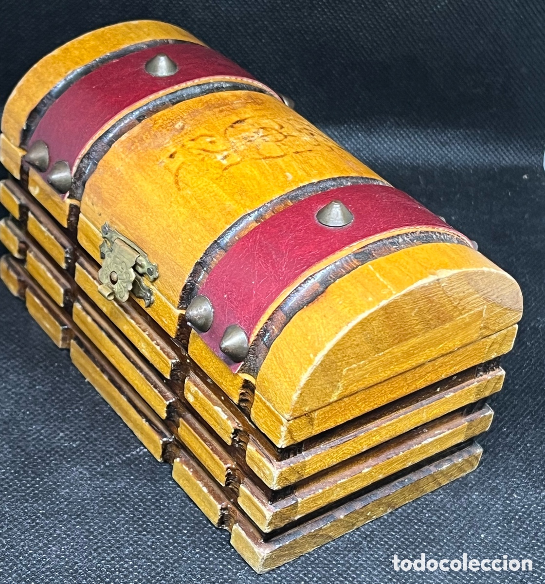 Antig&uuml;edades: CAJA-COFRE DE MADERA CON ADORNOS - Foto 21