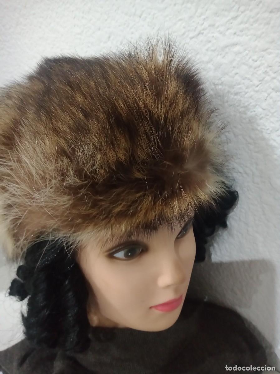 Antig&uuml;edades: ANTIGUO GORRO DE PIEL GENUINA - Foto 3