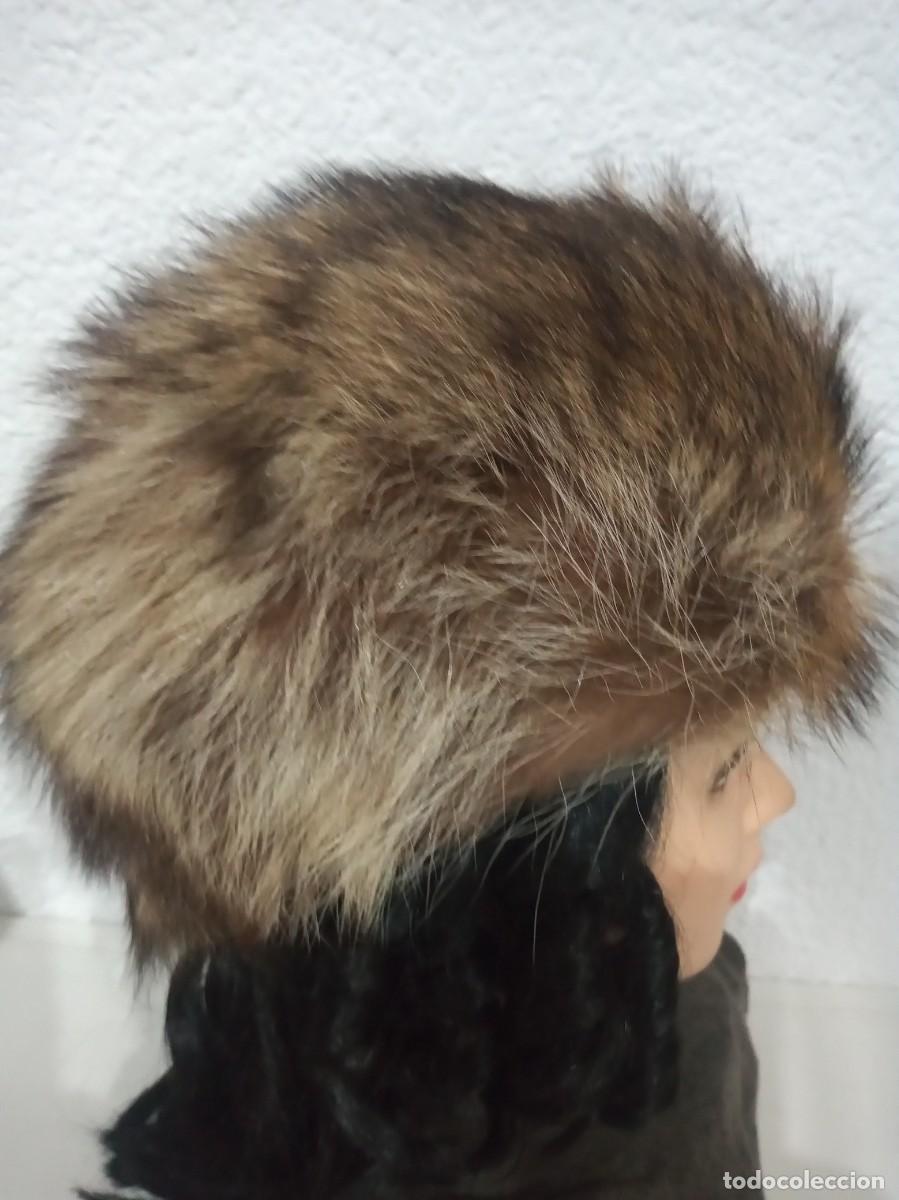 Antig&uuml;edades: ANTIGUO GORRO DE PIEL GENUINA - Foto 4