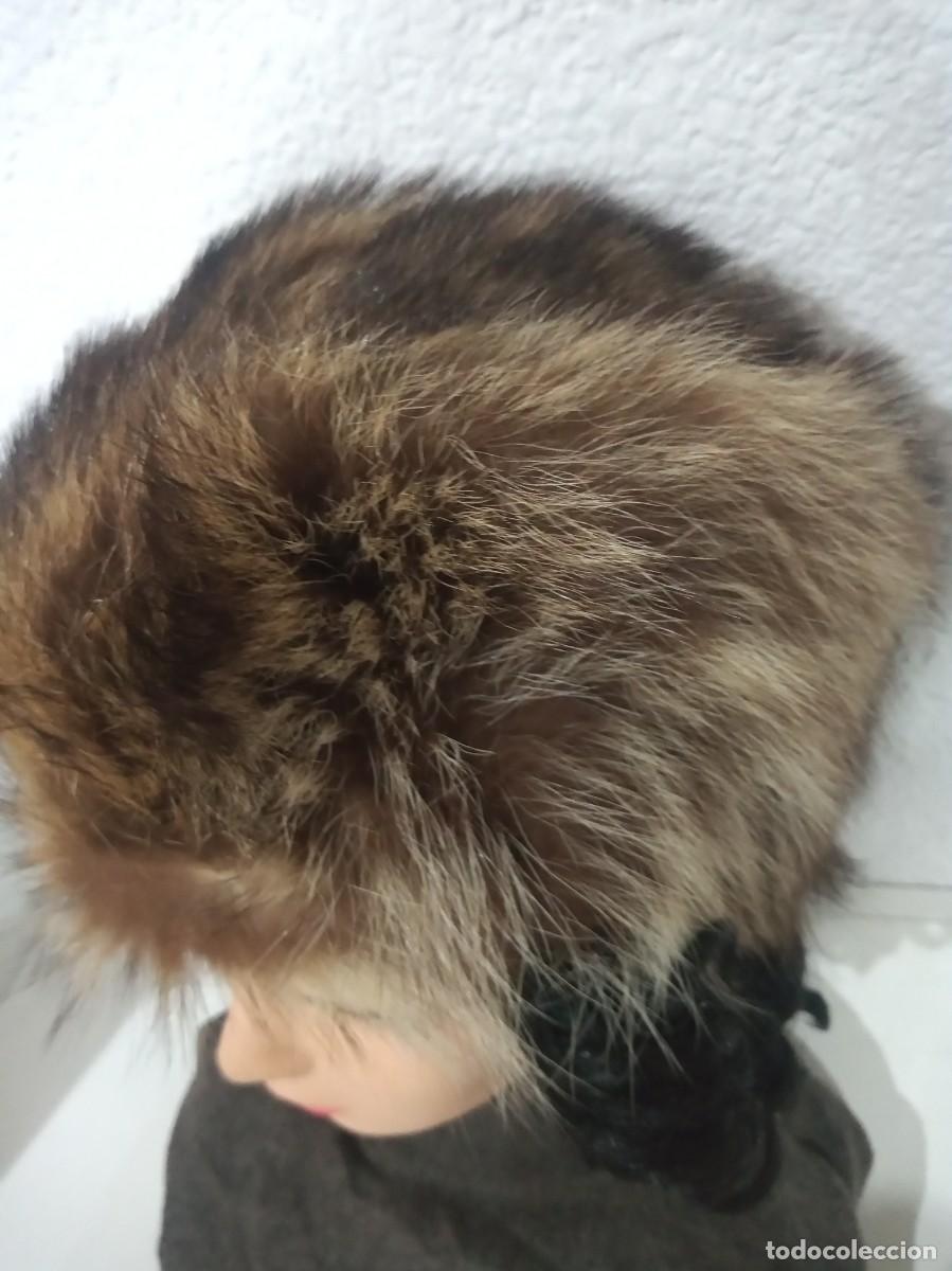 Antig&uuml;edades: ANTIGUO GORRO DE PIEL GENUINA - Foto 8
