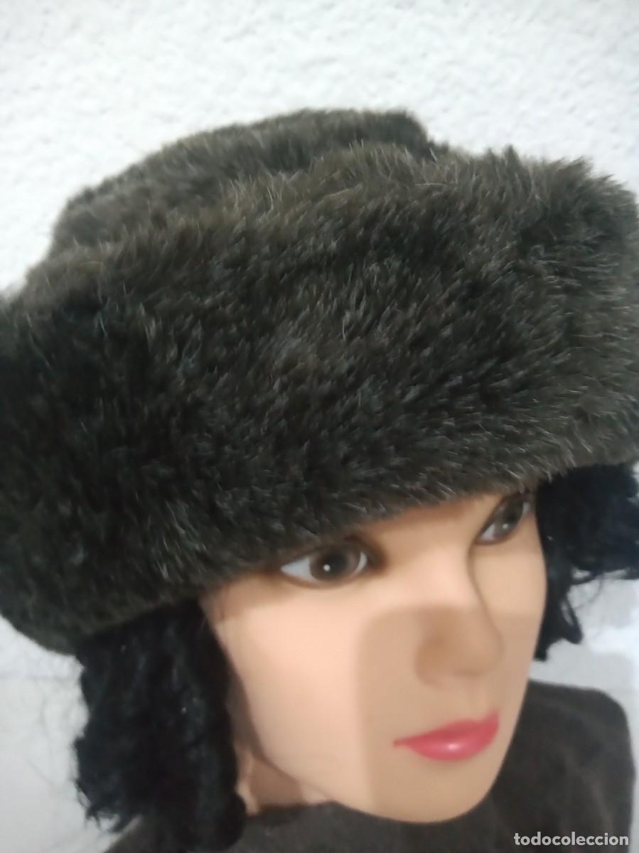 Antig&uuml;edades: ANTIGUO SOMBRERO O GORRO SIMIL DE PIEL - Foto 2