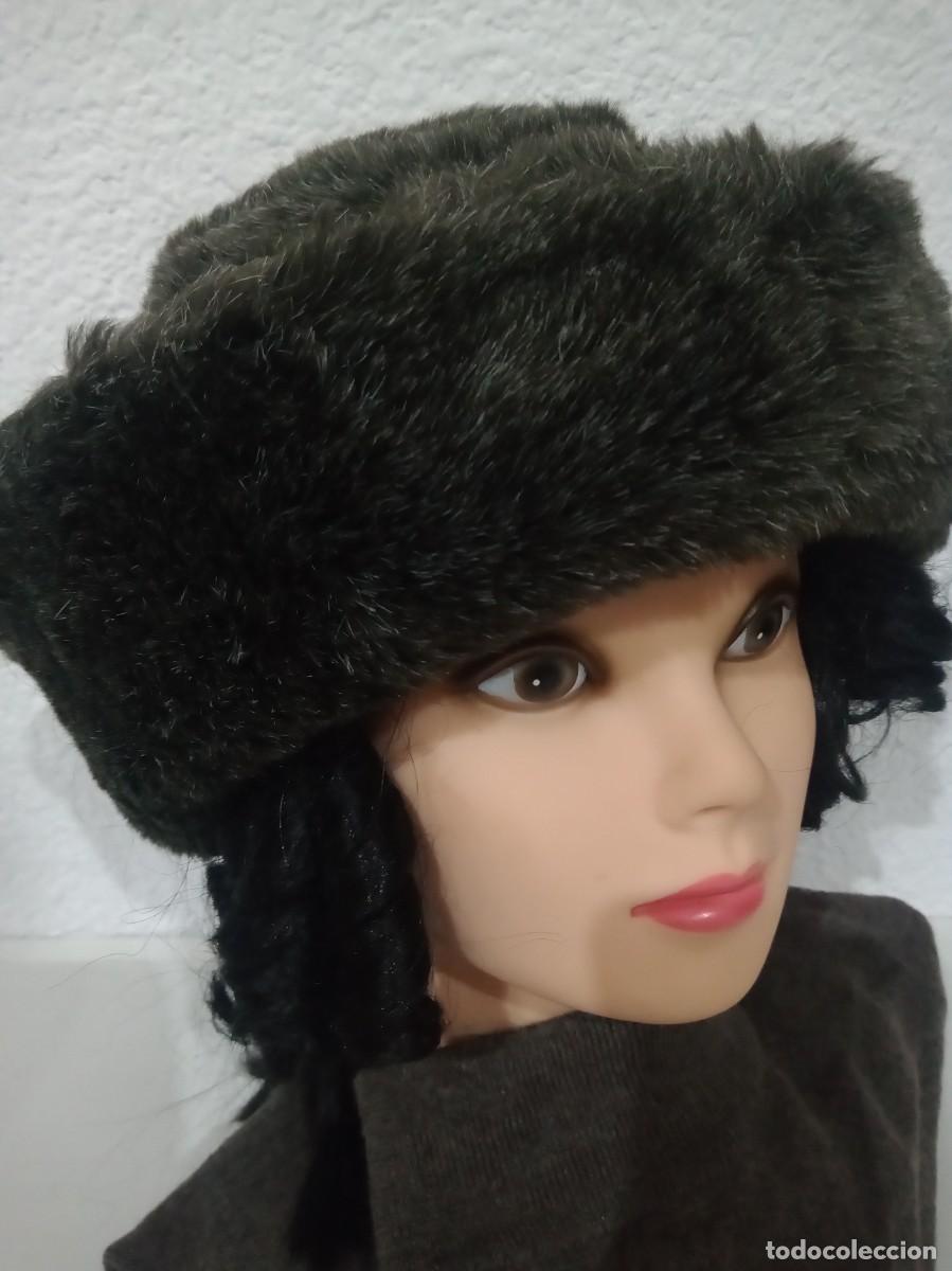 Antig&uuml;edades: ANTIGUO SOMBRERO O GORRO SIMIL DE PIEL - Foto 5