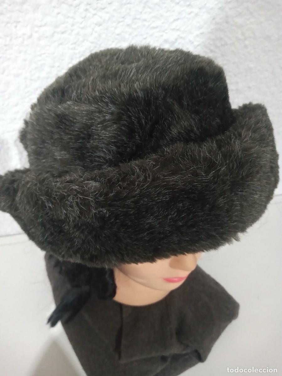 Antig&uuml;edades: ANTIGUO SOMBRERO O GORRO SIMIL DE PIEL - Foto 1
