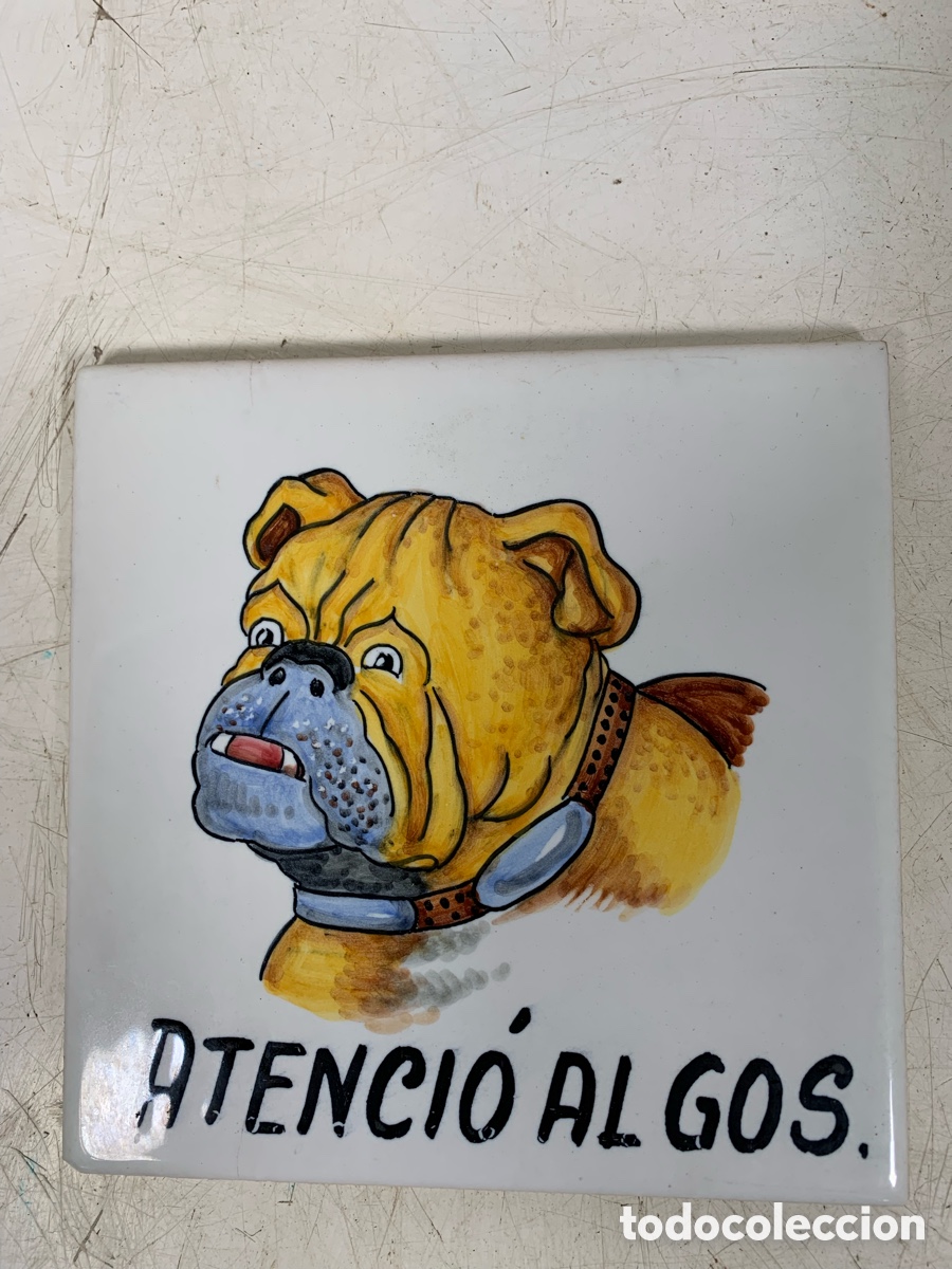 Antig&uuml;edades: 01_ Azulejo atenci&oacute; al Gos - Foto 1