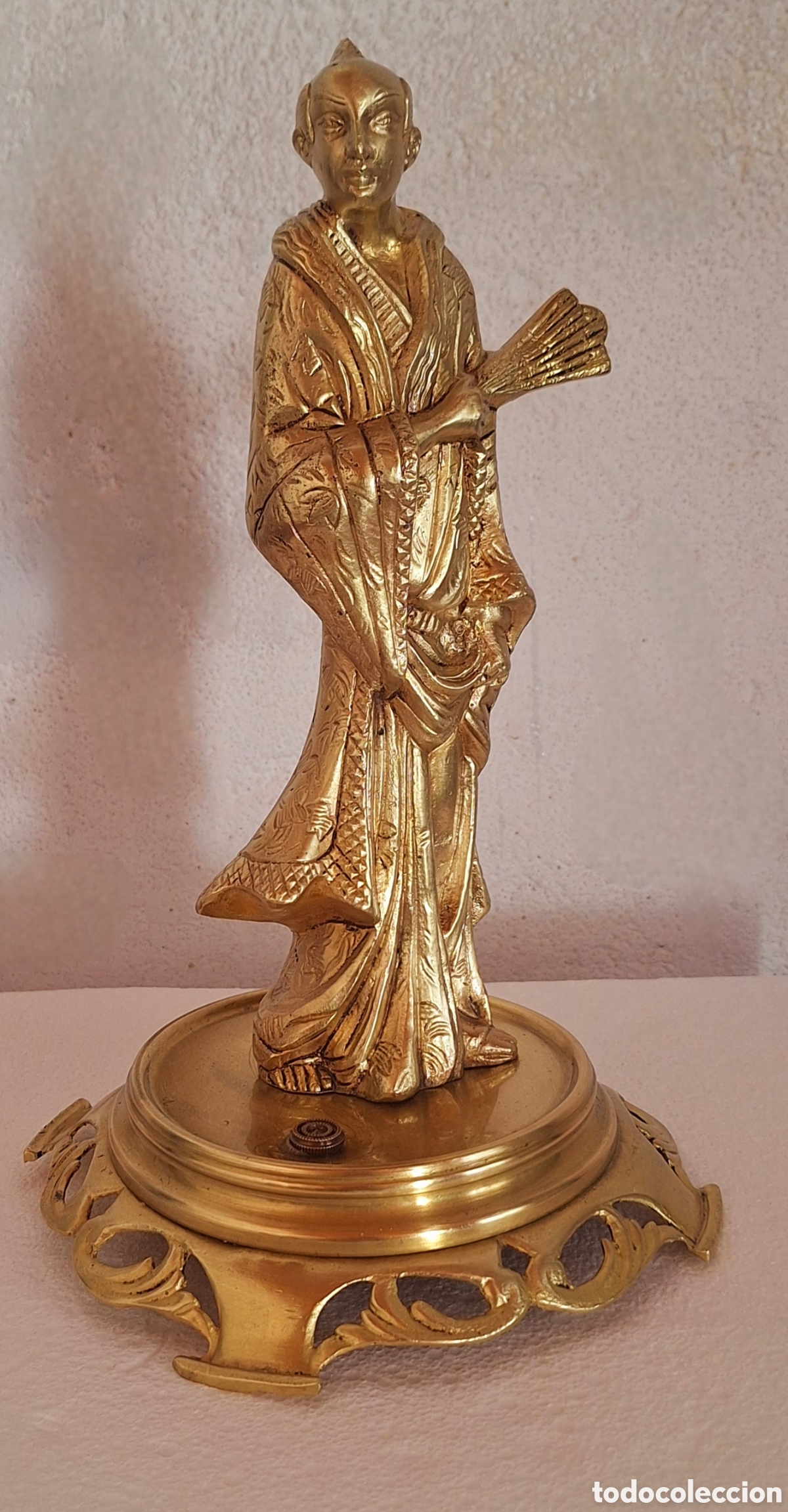 Antiquit&eacute;s: Escultura de bronce de monje budista
