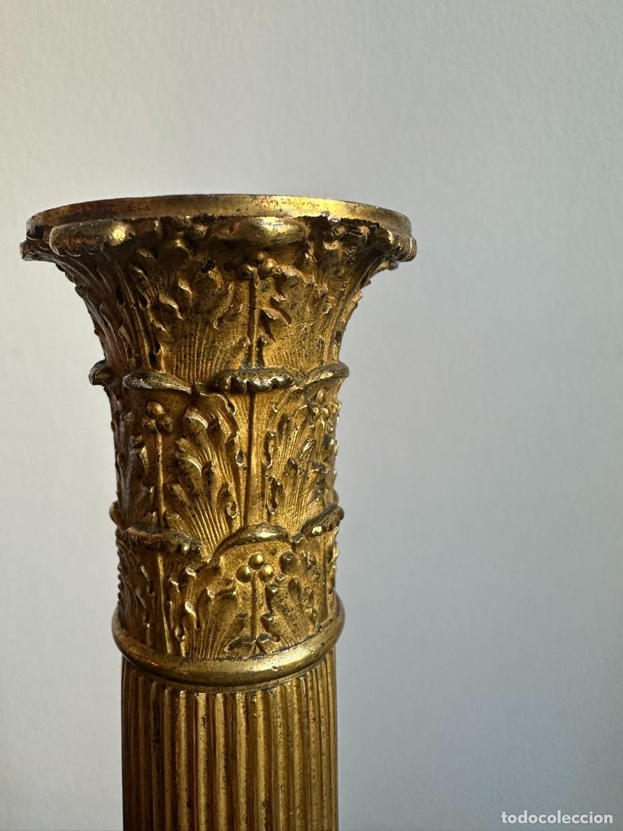 Antig&uuml;edades: CANDELERO EN BRONCE DORADO - Foto 3