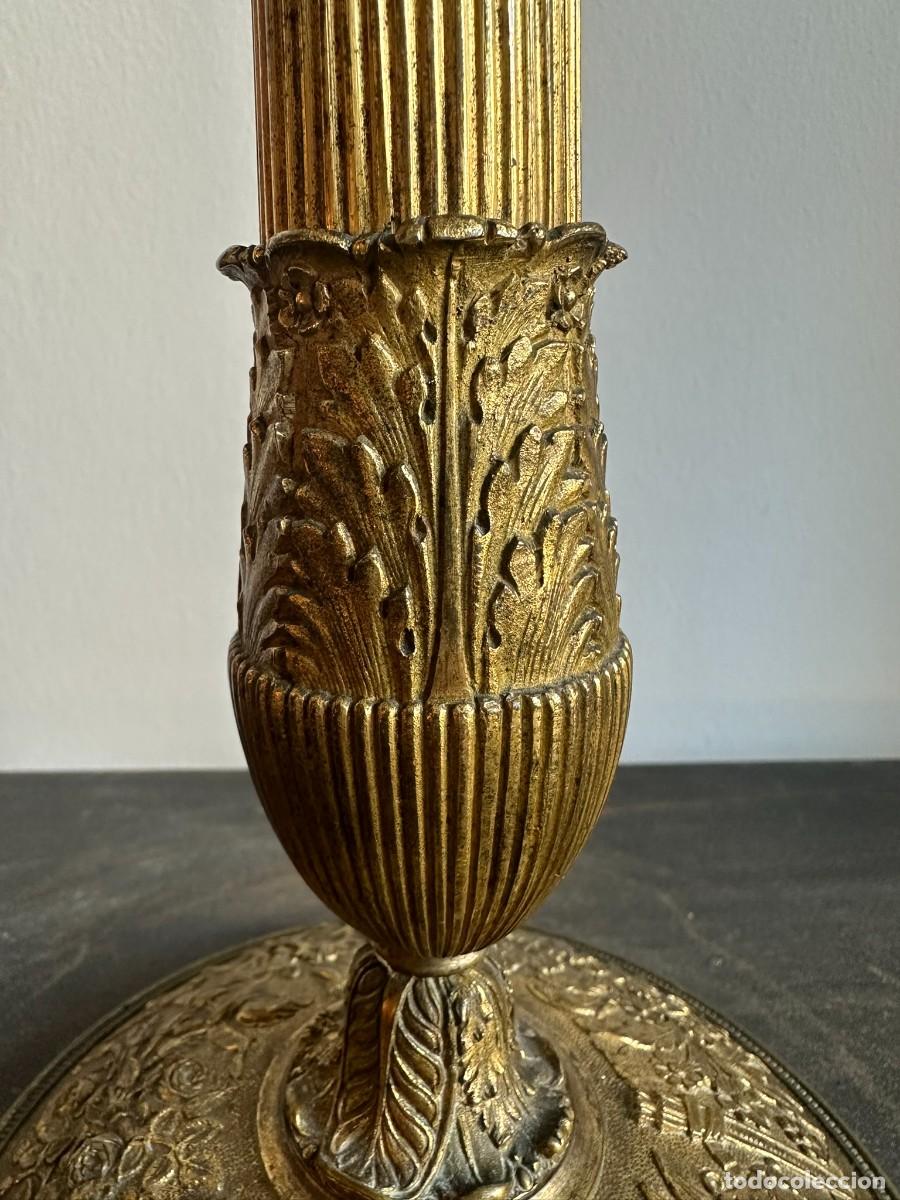 Antig&uuml;edades: CANDELERO EN BRONCE DORADO - Foto 5