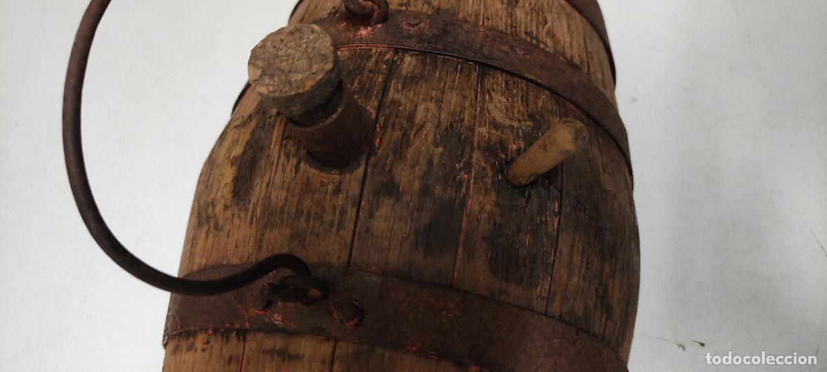 Antig&uuml;edades: ANTIGUO BARRIL TONEL EN MADERA Y FORJA CON ASA - Foto 5