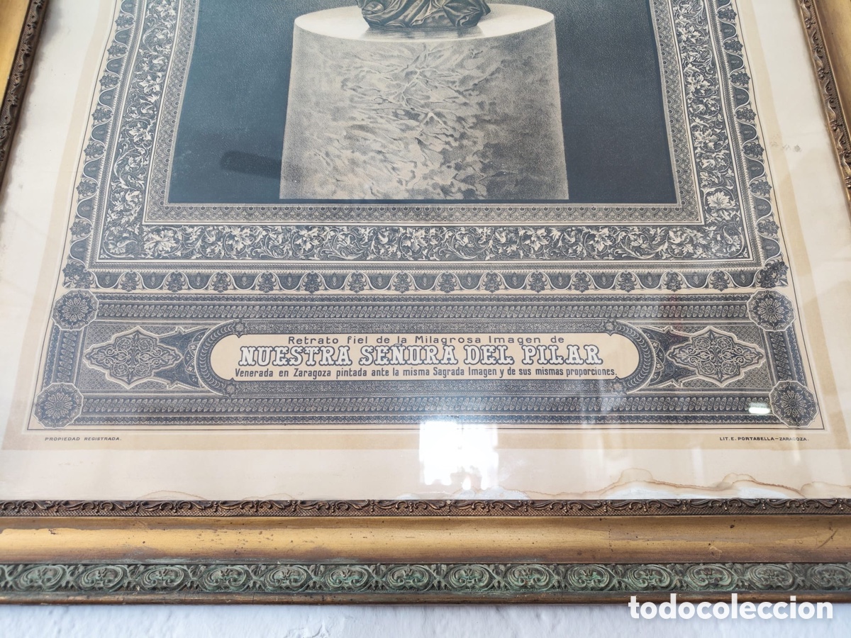 Antig&uuml;edades: Virgen del pilar grabado - Foto 2