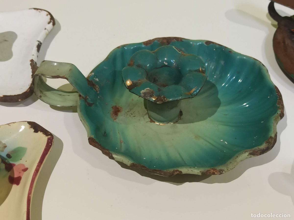 Antig&uuml;edades: Lote palmatorios o portavelas - Foto 4