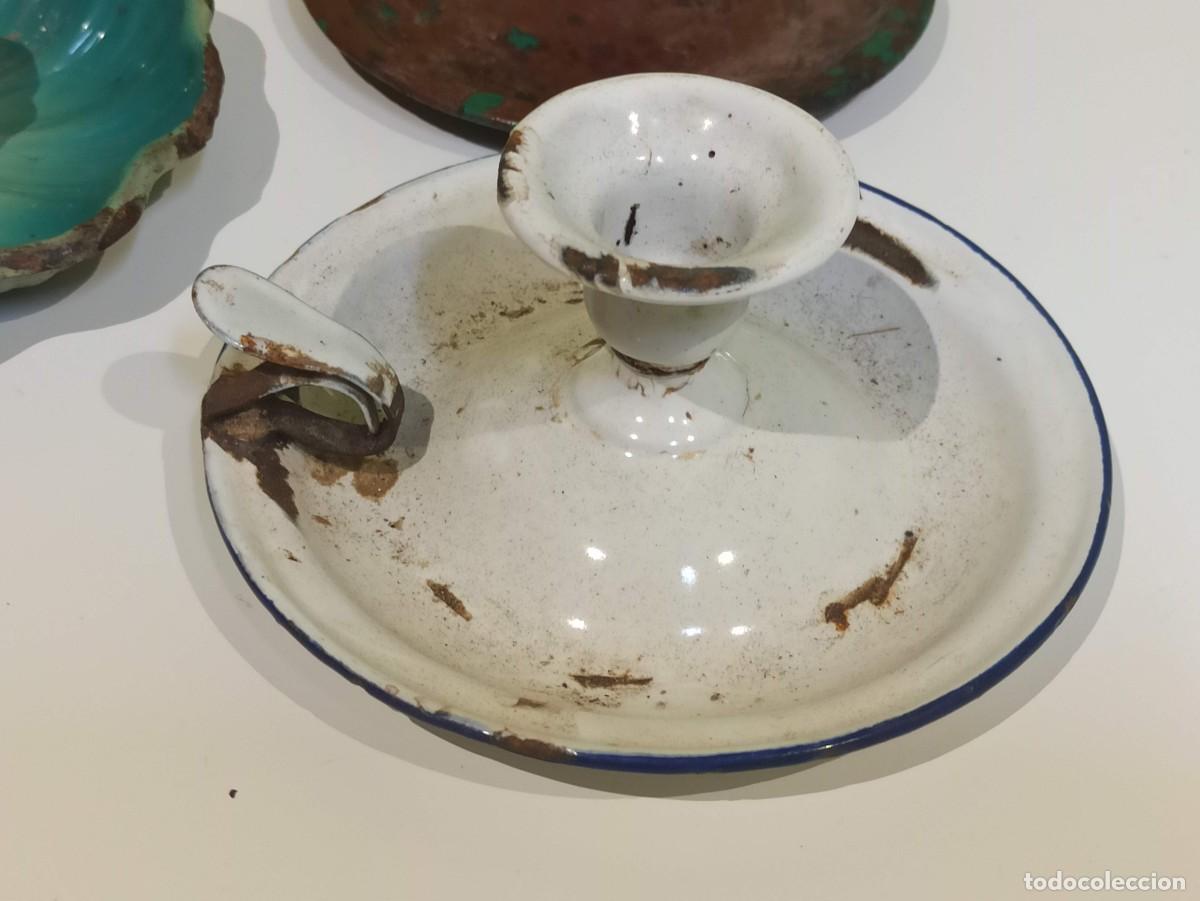 Antig&uuml;edades: Lote palmatorios o portavelas - Foto 5