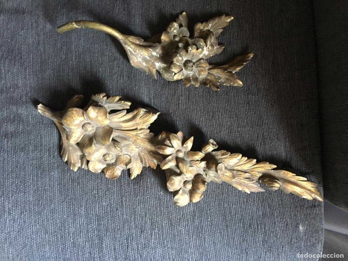 Antig&uuml;edades: Aplique bronces flores xix - Foto 1