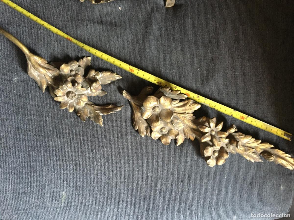 Antig&uuml;edades: Aplique bronces flores xix - Foto 4