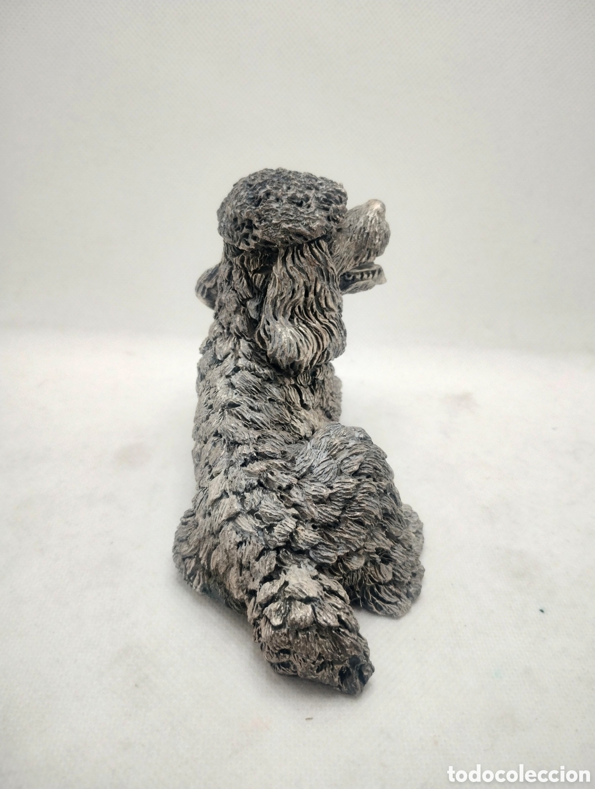 Antig&uuml;edades: Figura de caniche en plata de electroforming - Foto 2