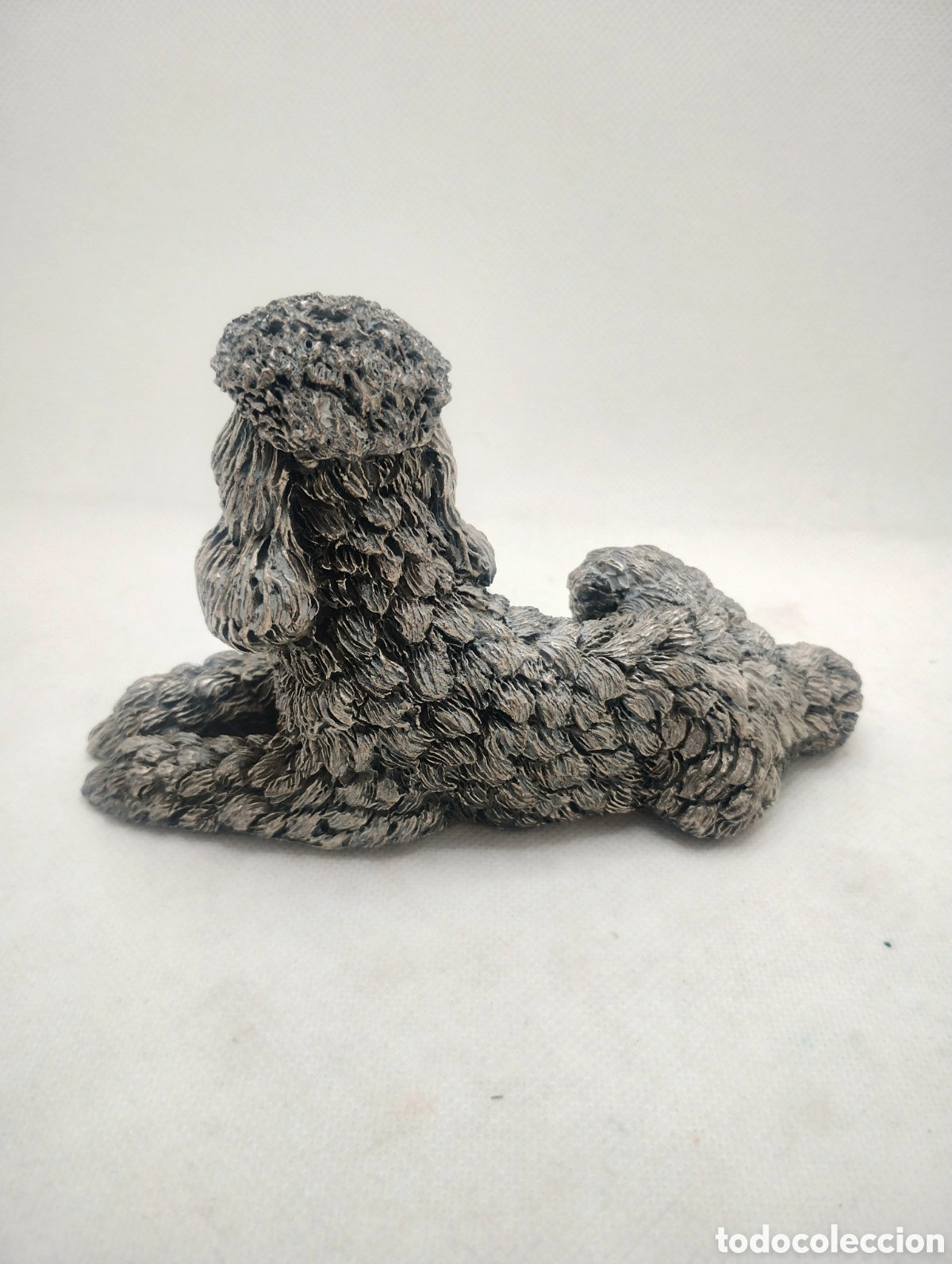 Antig&uuml;edades: Figura de caniche en plata de electroforming - Foto 3