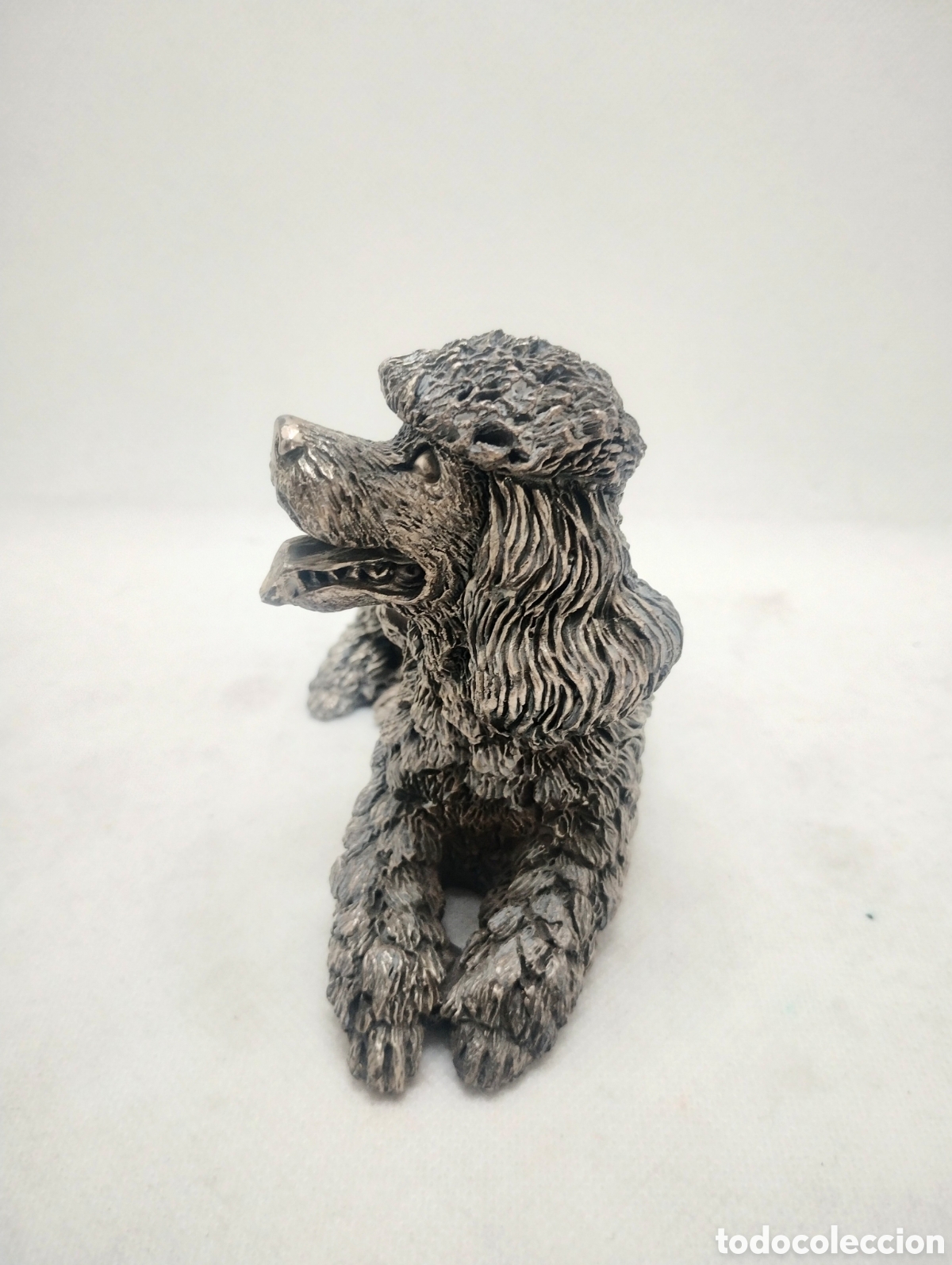 Antig&uuml;edades: Figura de caniche en plata de electroforming - Foto 4