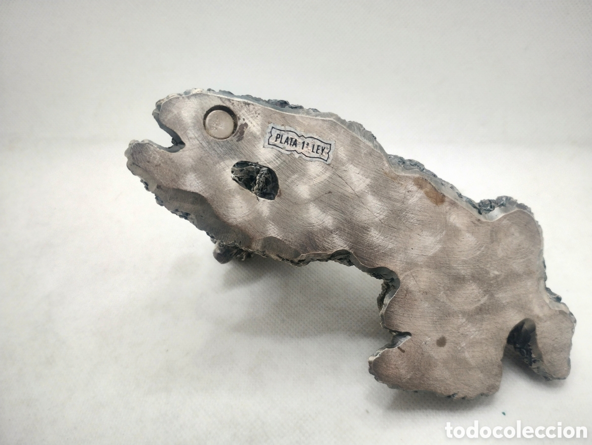 Antig&uuml;edades: Figura de caniche en plata de electroforming - Foto 5