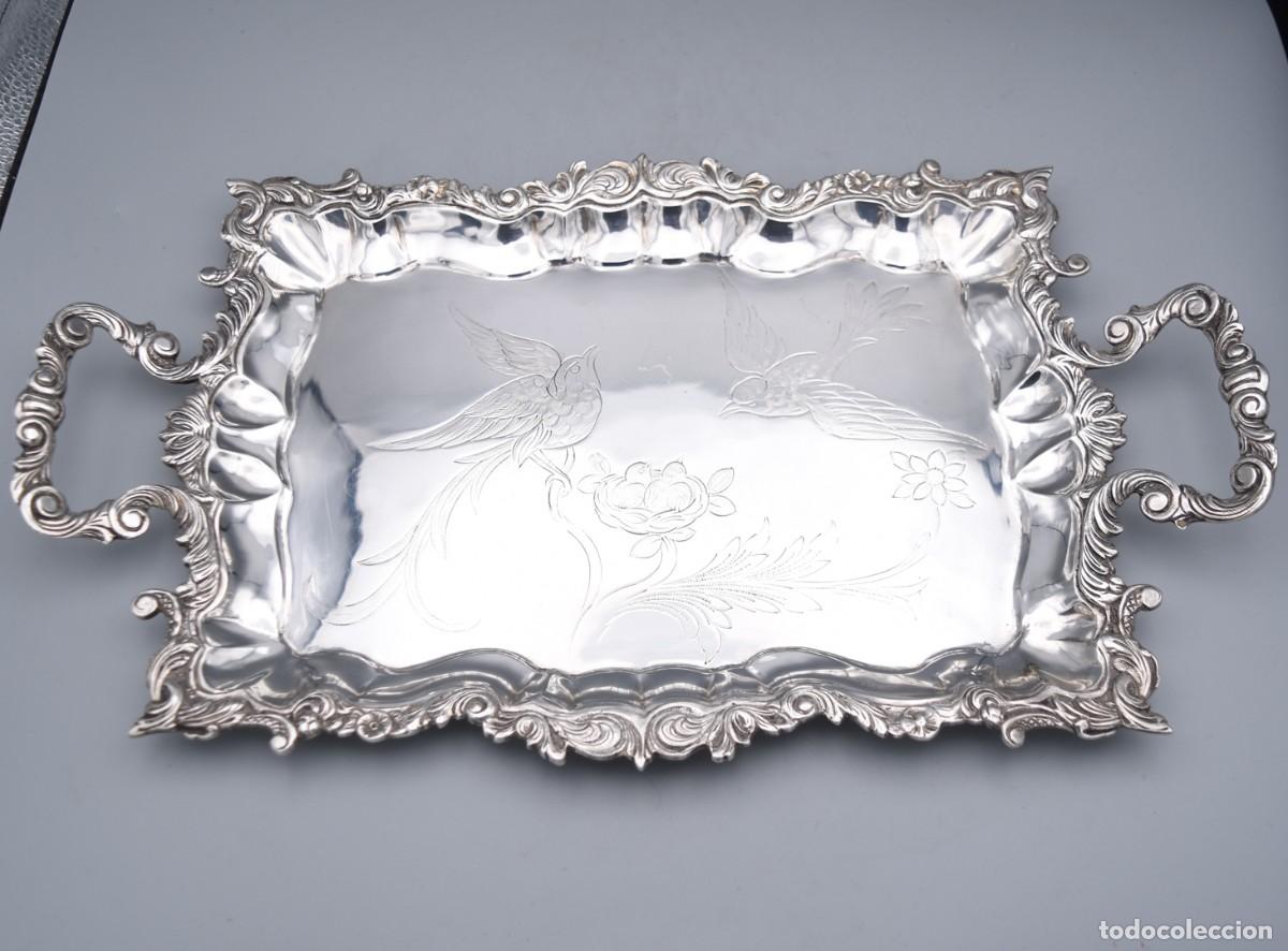 Antig&uuml;edades: Bandeja de plata - 40 cm - Foto 2
