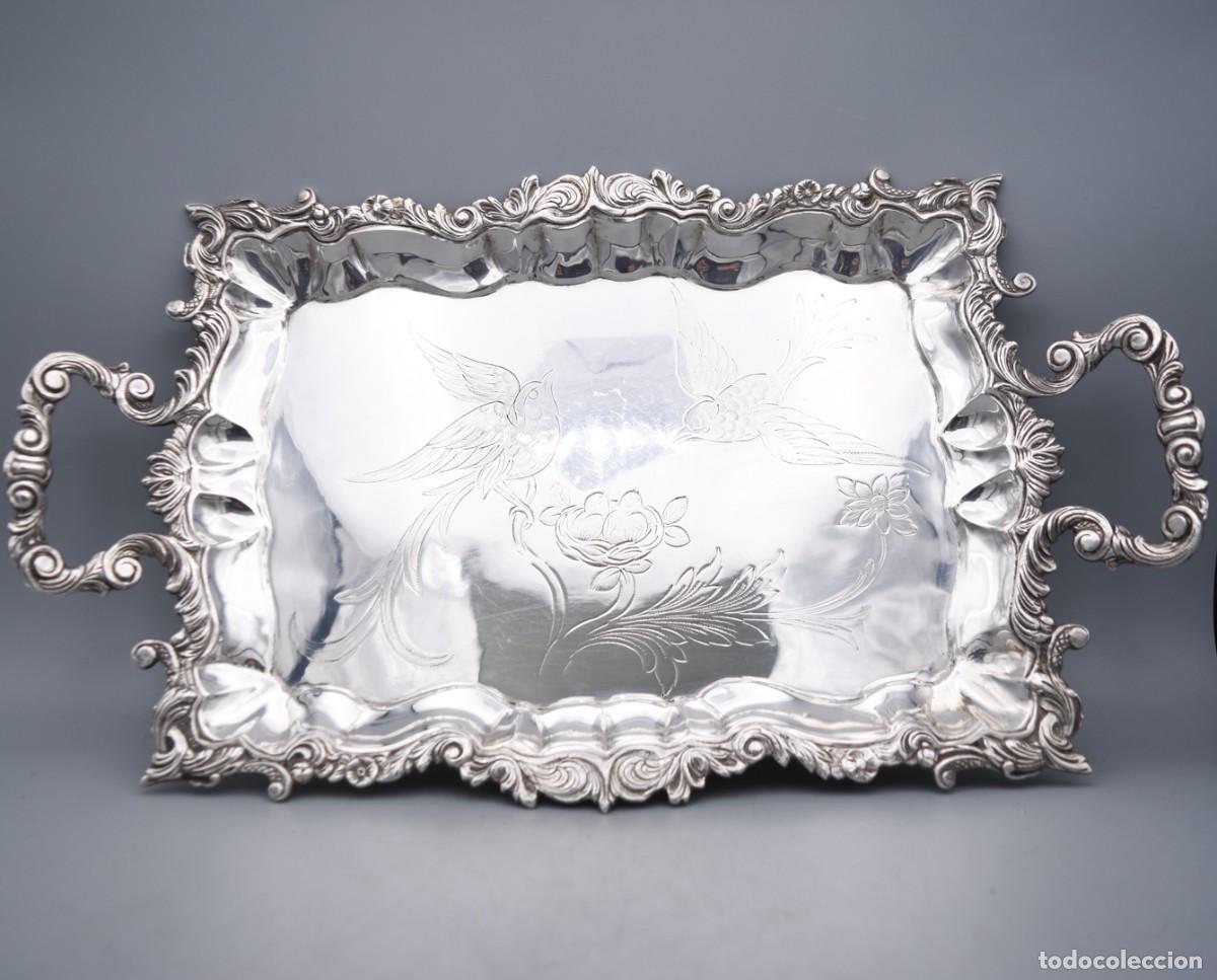 Antig&uuml;edades: Bandeja de plata - 40 cm - Foto 3