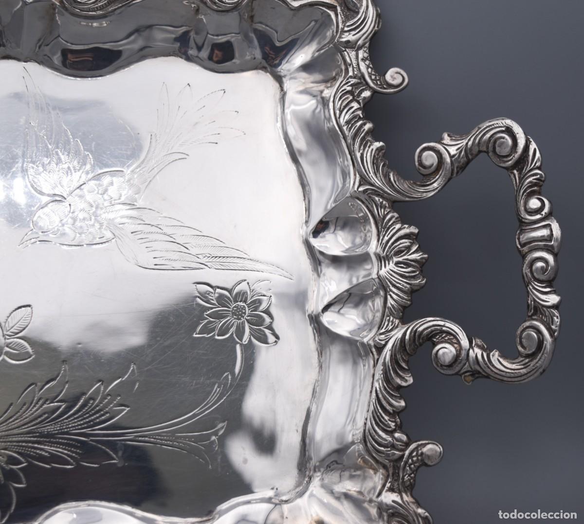 Antig&uuml;edades: Bandeja de plata - 40 cm - Foto 4