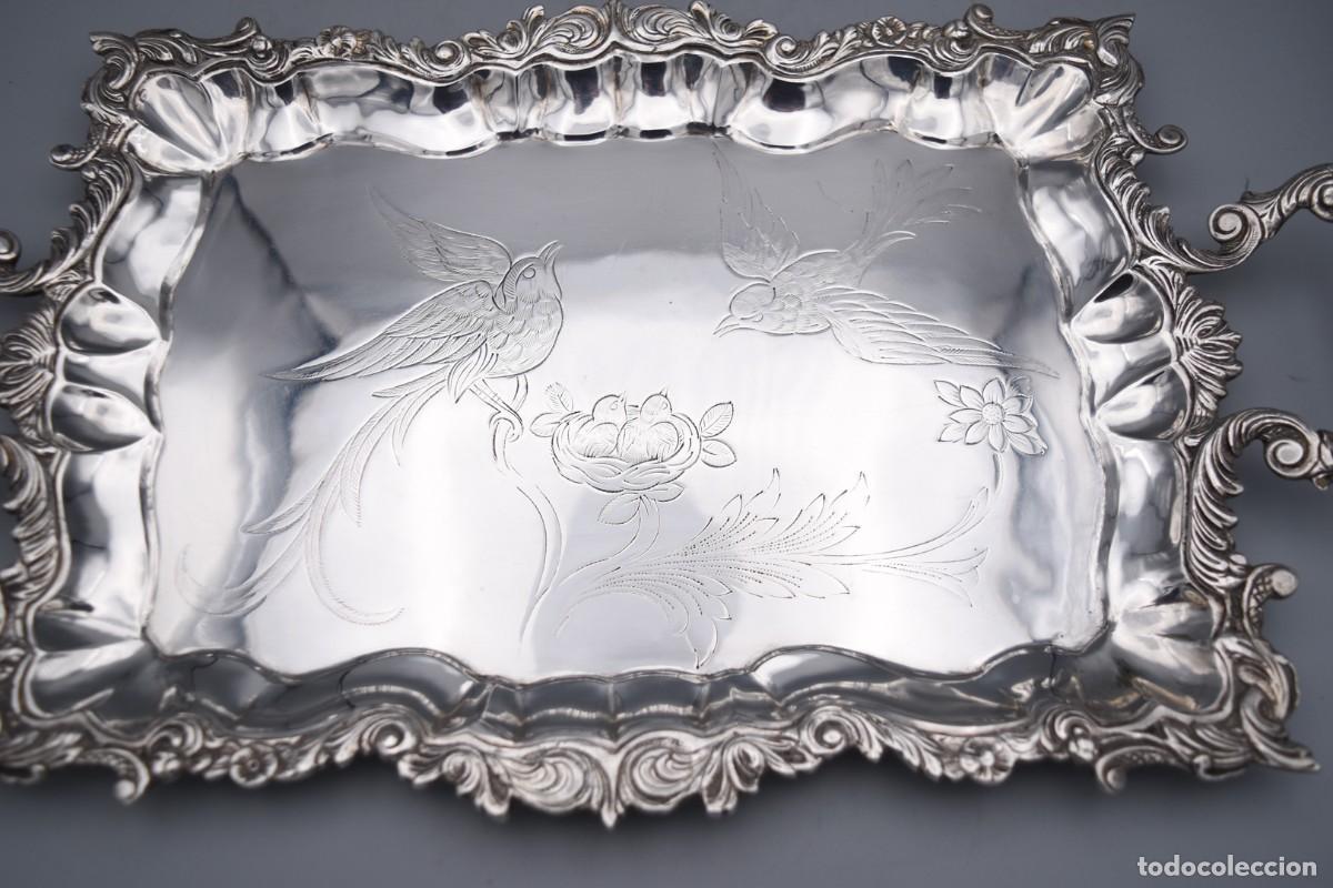 Antig&uuml;edades: Bandeja de plata - 40 cm - Foto 9