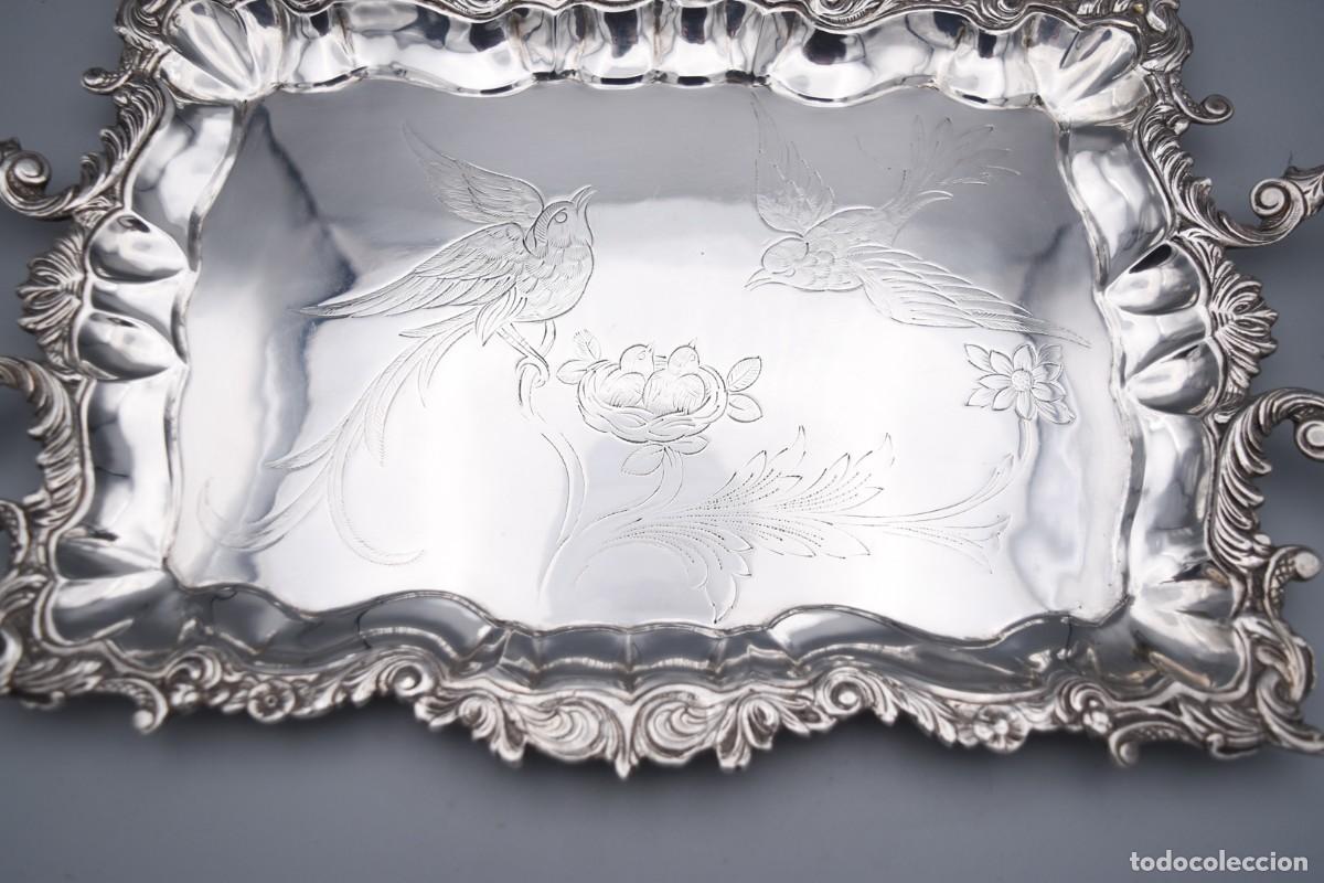 Antig&uuml;edades: Bandeja de plata - 40 cm - Foto 10