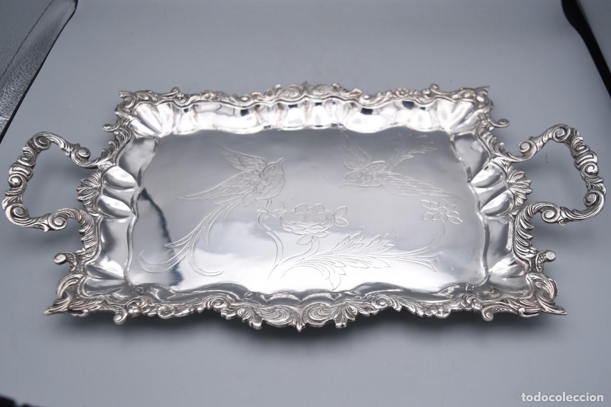 Antig&uuml;edades: Bandeja de plata - 40 cm - Foto 12