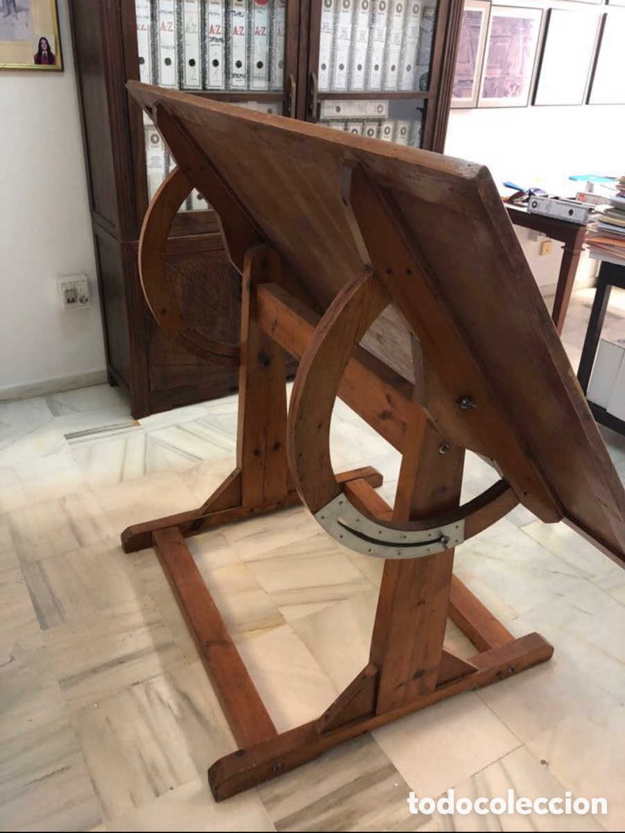 Antig&uuml;edades: Mesa de dibujo de barco en madera - Foto 4